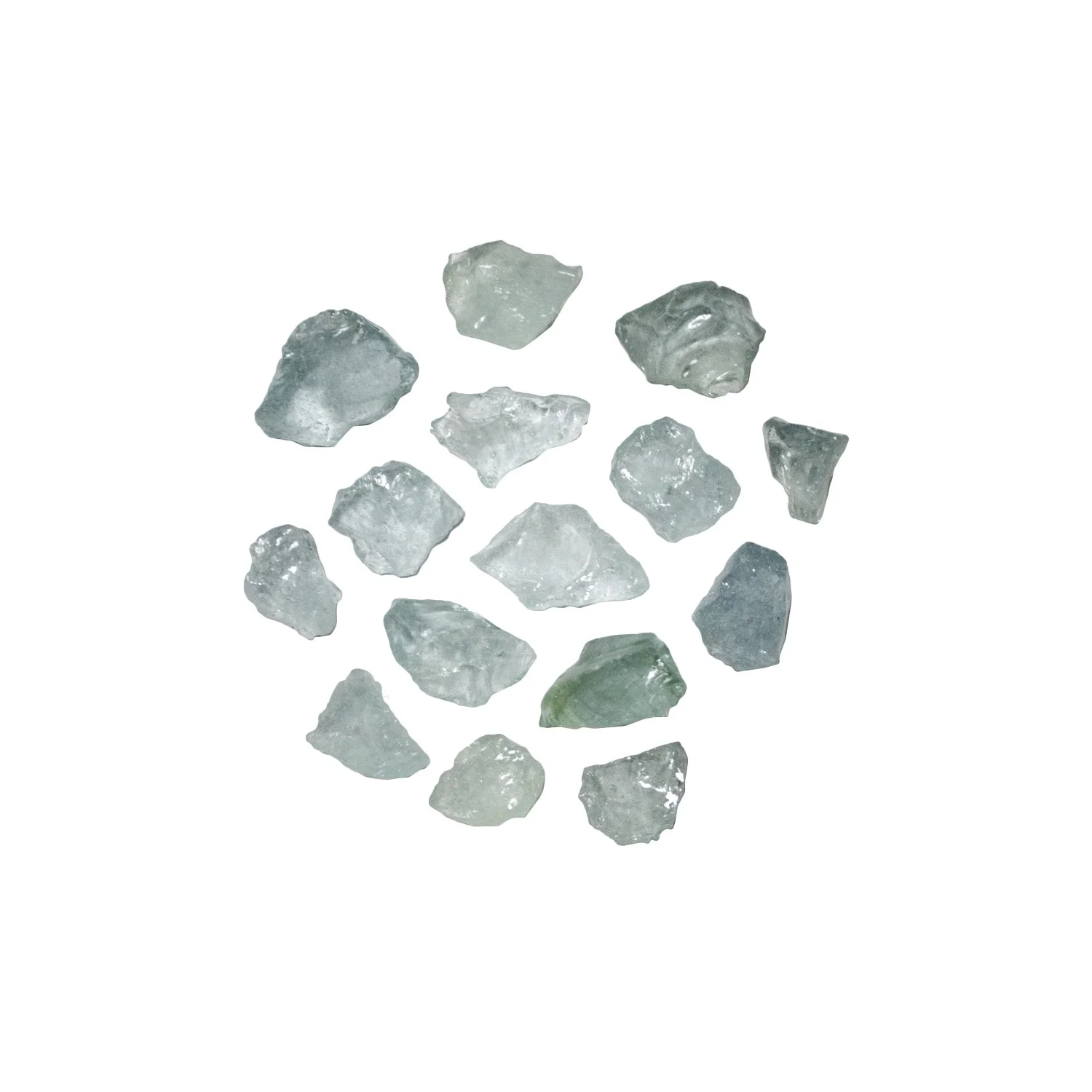 Hiland  20lbs Recycled Fire Pit Fire Glass in Aqua - .25