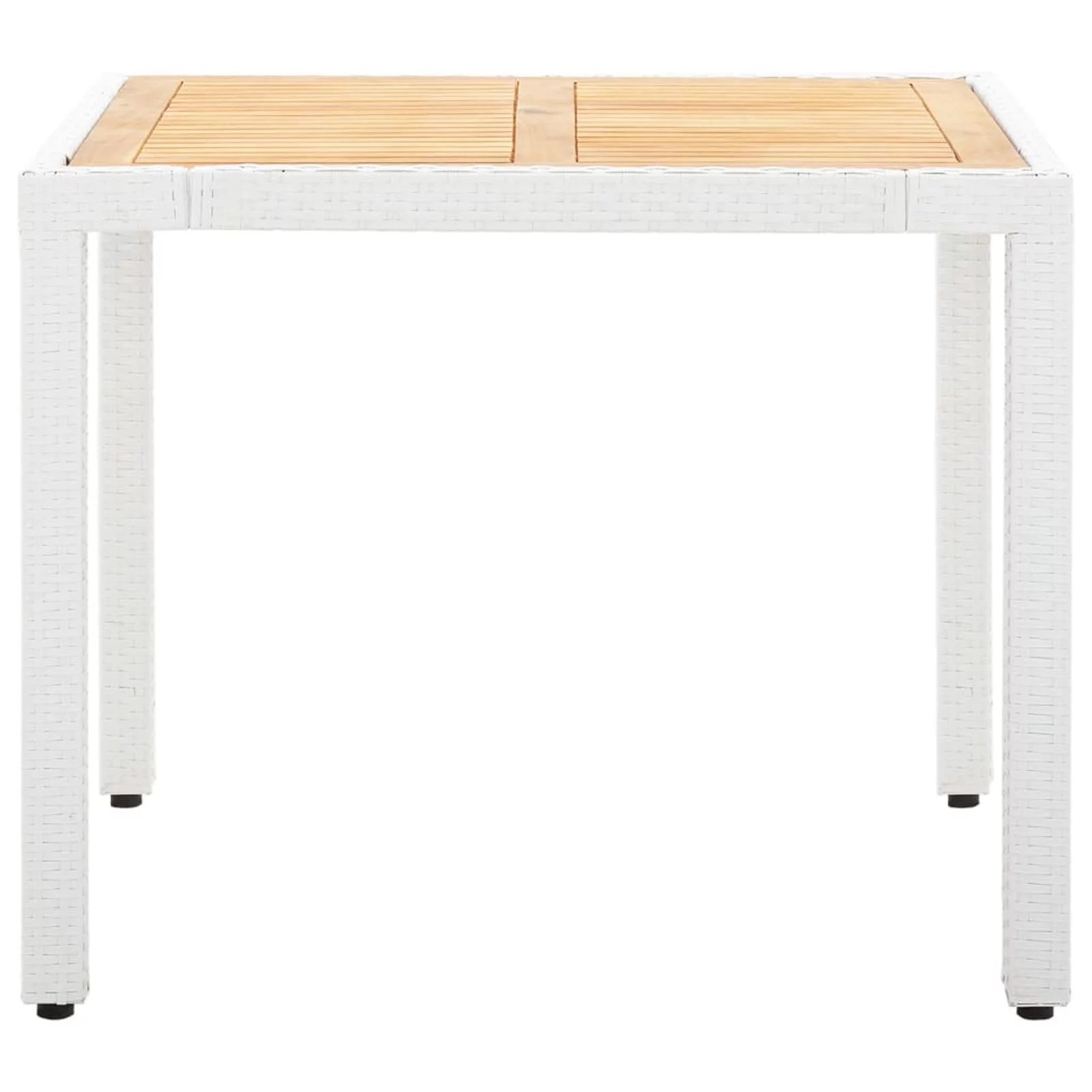 Suzicca 5 Piece Patio Dining Set Poly Rattan White