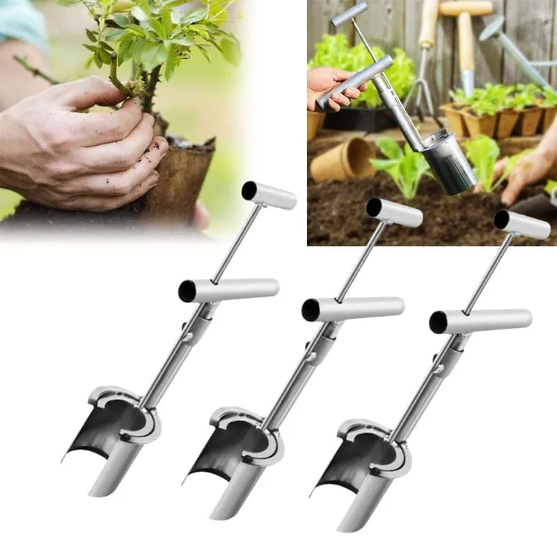 Plant and Fruit Tree Seedling Transplanter,2024 New Bulb Planter Tool Carbon Steel Seed Planting Tools with Long Handled Soil Sampler Lawn Aerator for Planting Digging Transplanting