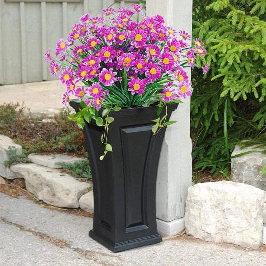 Sinhoon 6 Bundles Artificial Daisy Mums Flowers Outdoor Fake Fall Flowers for Decoration No Fade Faux Plastic Autumn Flower Garden Porch Window Box Décor (Orchid)