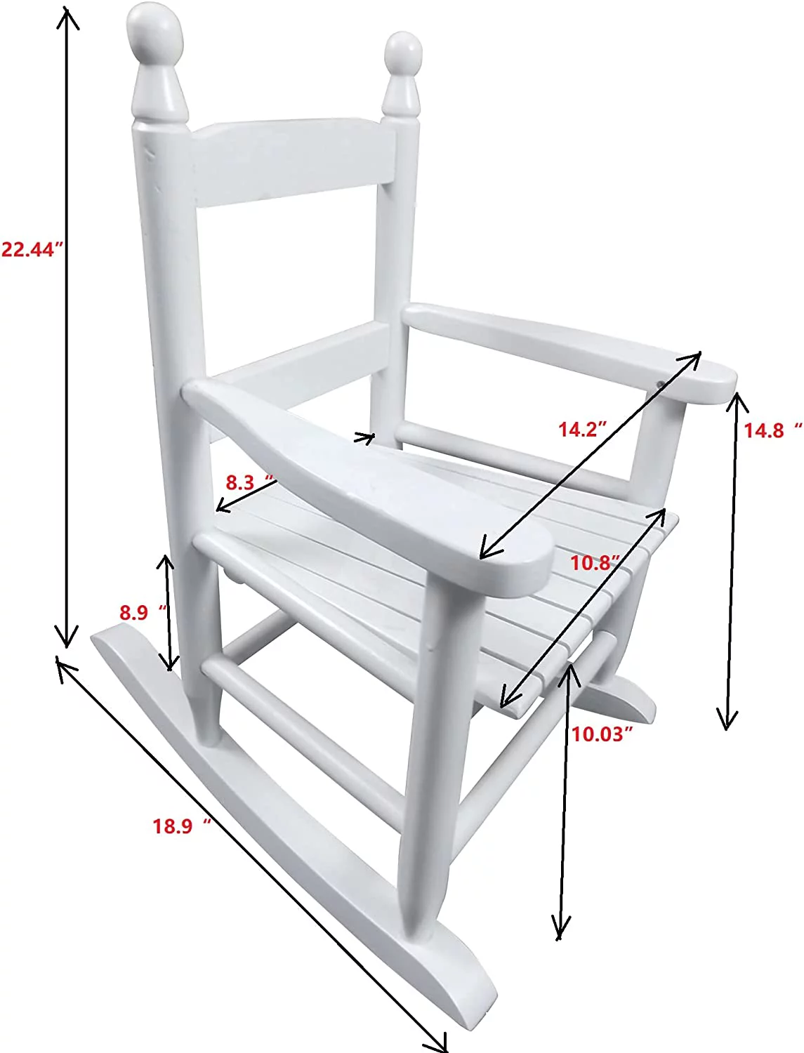 DSZBNUIO Rocking Chair for Toddlers  Childs Rocker Chair  Wooden Rocking Lounge Chairs for Girl Boy Indoor Outdoor Features Classic Rocker Design and Hardwood Construction
