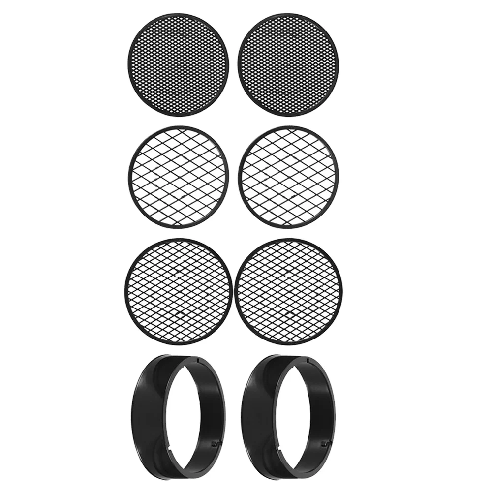 NUOLUX 2 Sets/8pcs Mesh Sifting Pan Garden Sieve Gardening Tool Riddle Soil Sieve Set