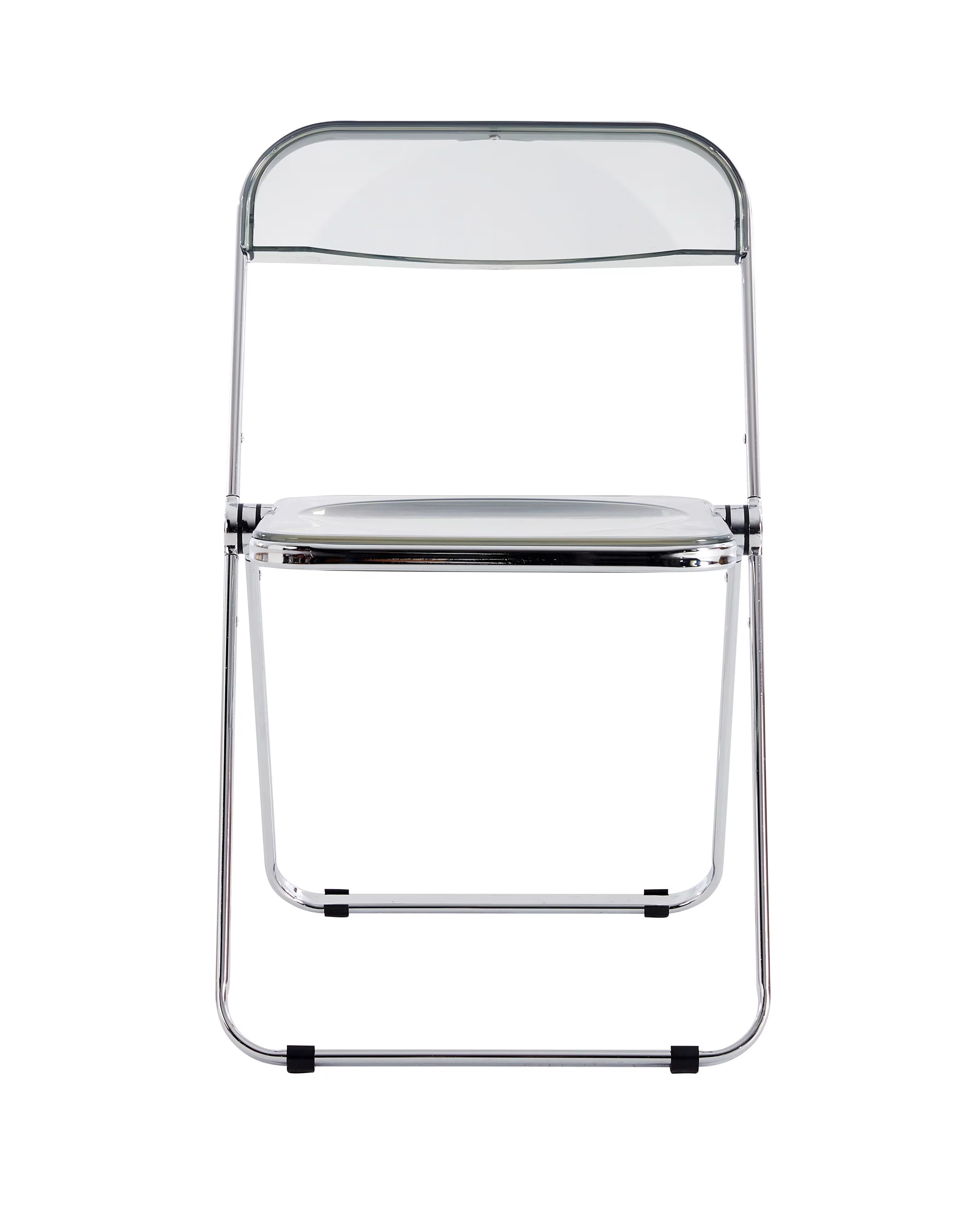 CoSoTower Gray Clear Transparent Folding Chair Chair Pc Plastic Living Room Seat