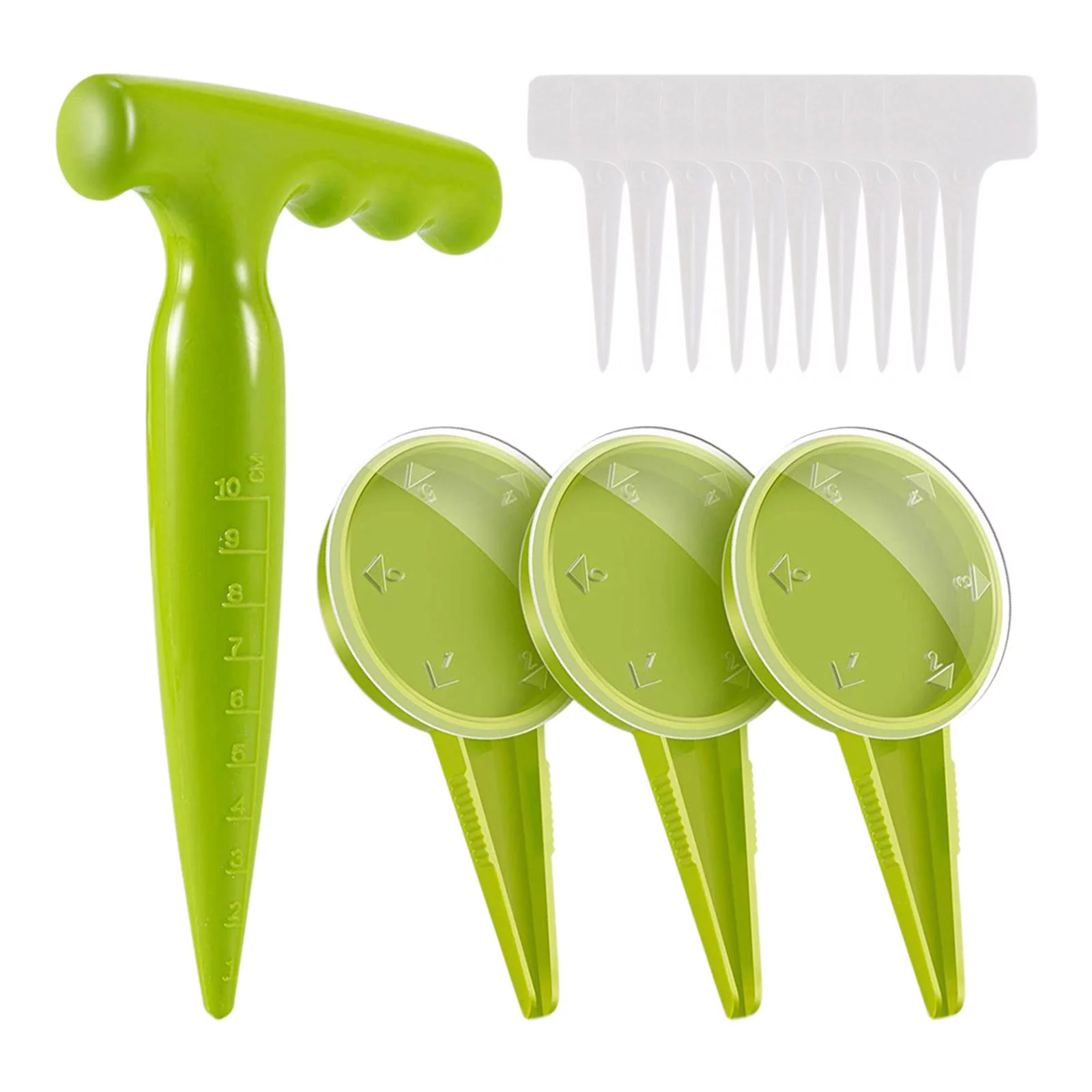 Garden Planting Tools Set Garden Supplies Sower Garden Seeder Manual Sowing Seeds Dispenser Soil Digger for Flower Pot Backyard Garden Digger 3 Seeder