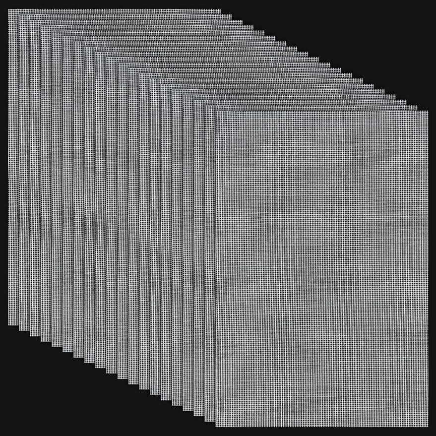 20Pcs Flower Pot Hole Mesh Pad 11.8x7.9 Inch Fiberglass Mesh Planter Mat Drainage Netting DIY Squares Bonsai Pot Bottom Grid Mesh Mat Mesh Hole Screen Prevent Soil Loss Gardening Gift White