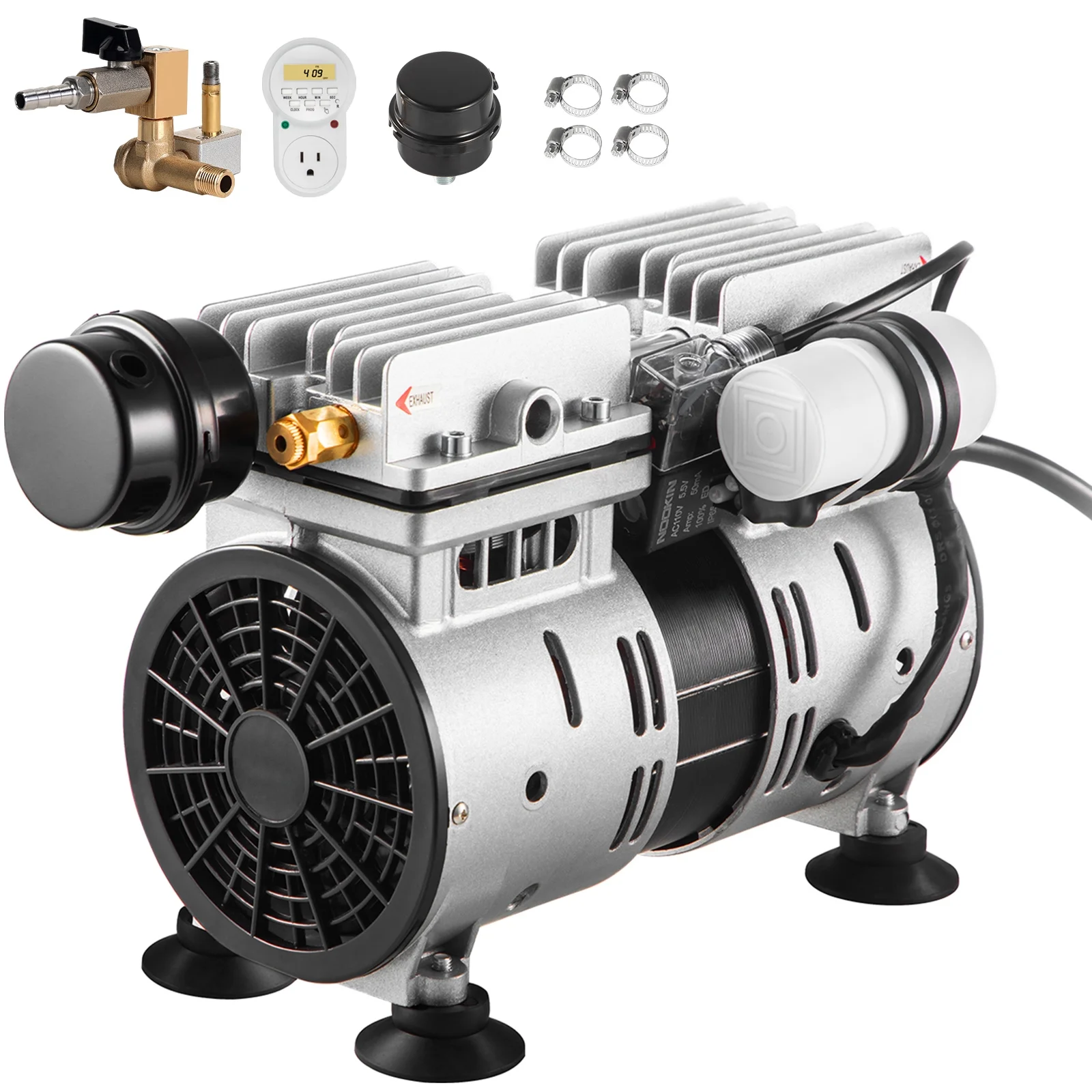 SKYSHALO Pond Aerator Lake 3/4 HP 5.2CFM for Up to 3 Acre Pond Aeration Kit 550W