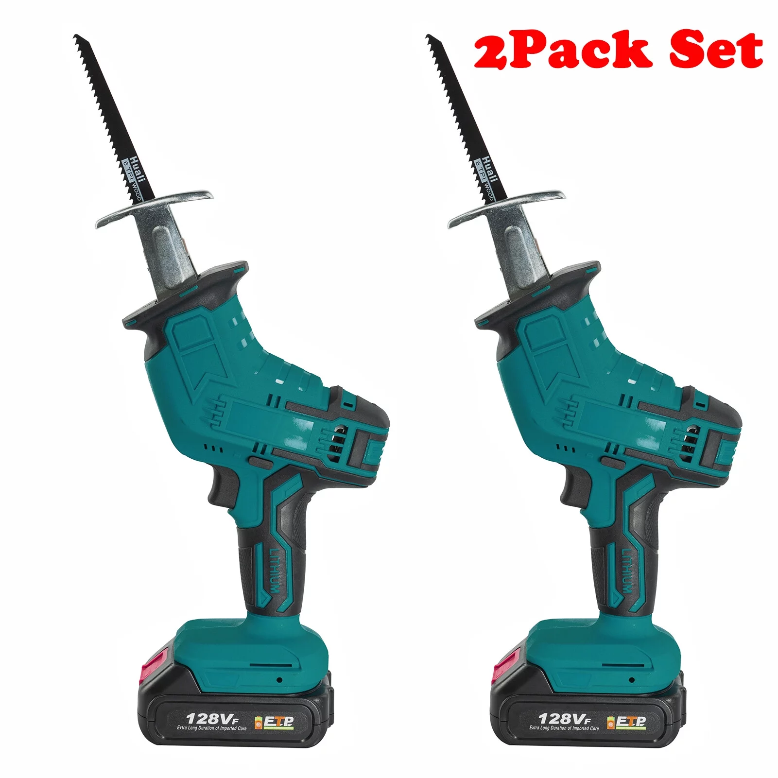 WCIC Reciprocating Saw Cordless 1200w ,Pack Of 2,Compact Electric Power Saw Wood Pruning Saw Set