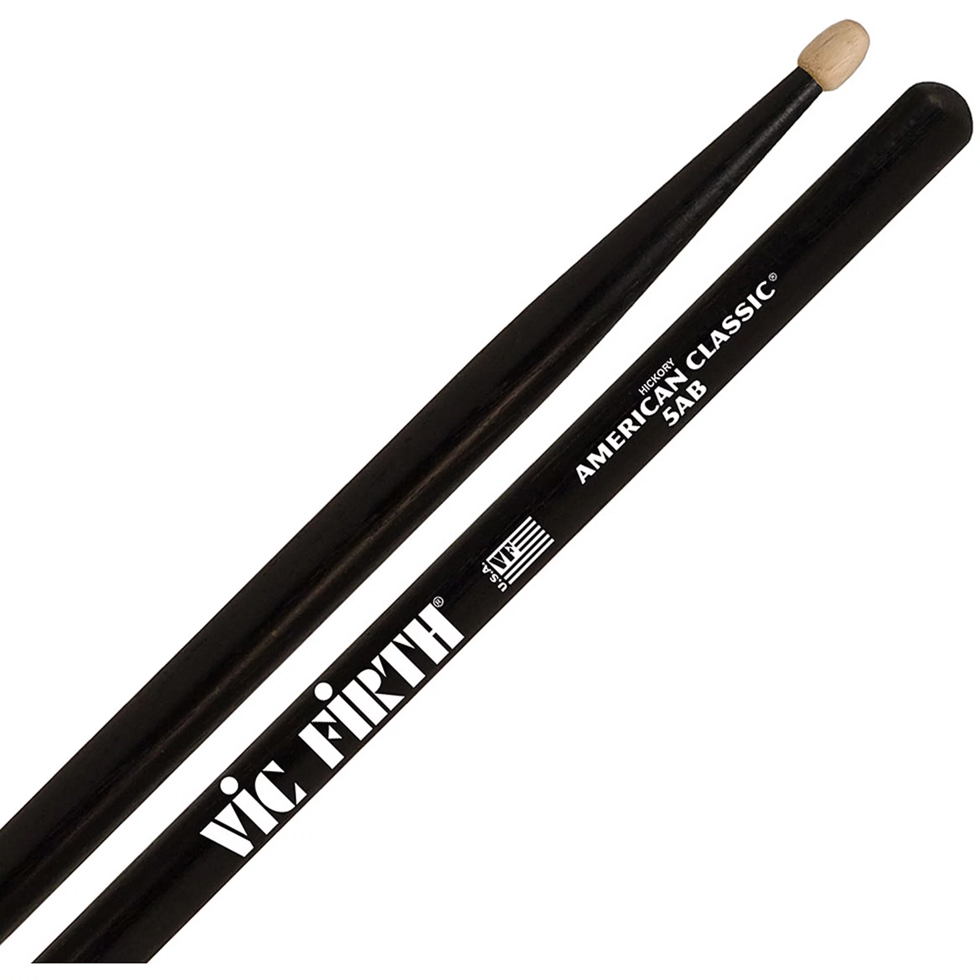 Vic Firth 5AB American Classic Black 5A Wood Tip Drumsticks