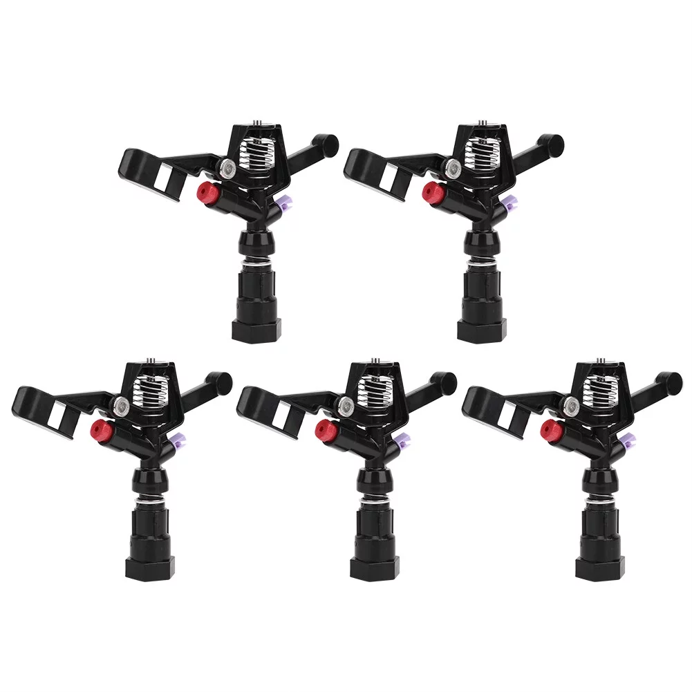 Eddwiin 5Pcs 3/4in DN20 Female Thread Controllable Angle Rotating Sprinkler Rocker Nozzle for Garden Lawn