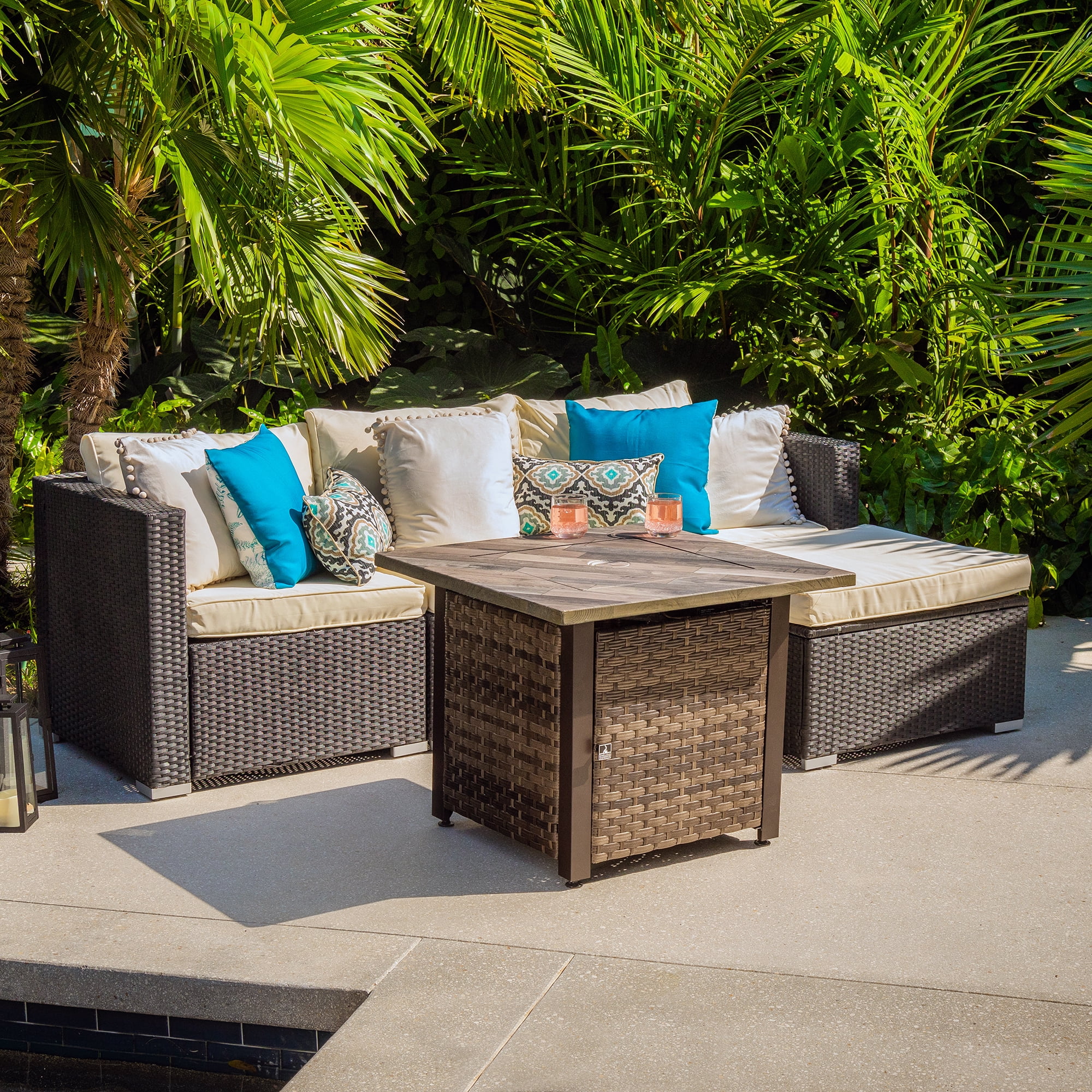 Endless Summer - The Quinn 30 Inch Square Gas Fire Table