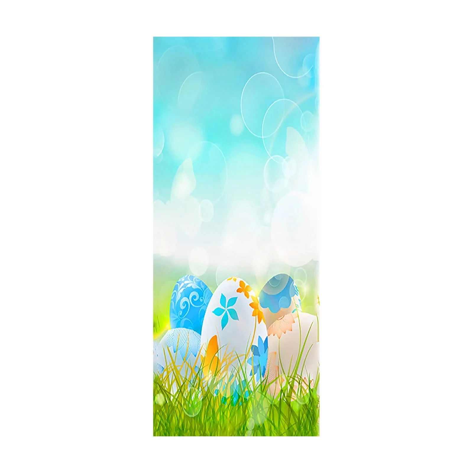 Easter Door Cartoon Bunny Door Curtain Bedroom Room Door Decoration Door Cover Colorful Easter Egg Door Cover Easter Egg Door Cover