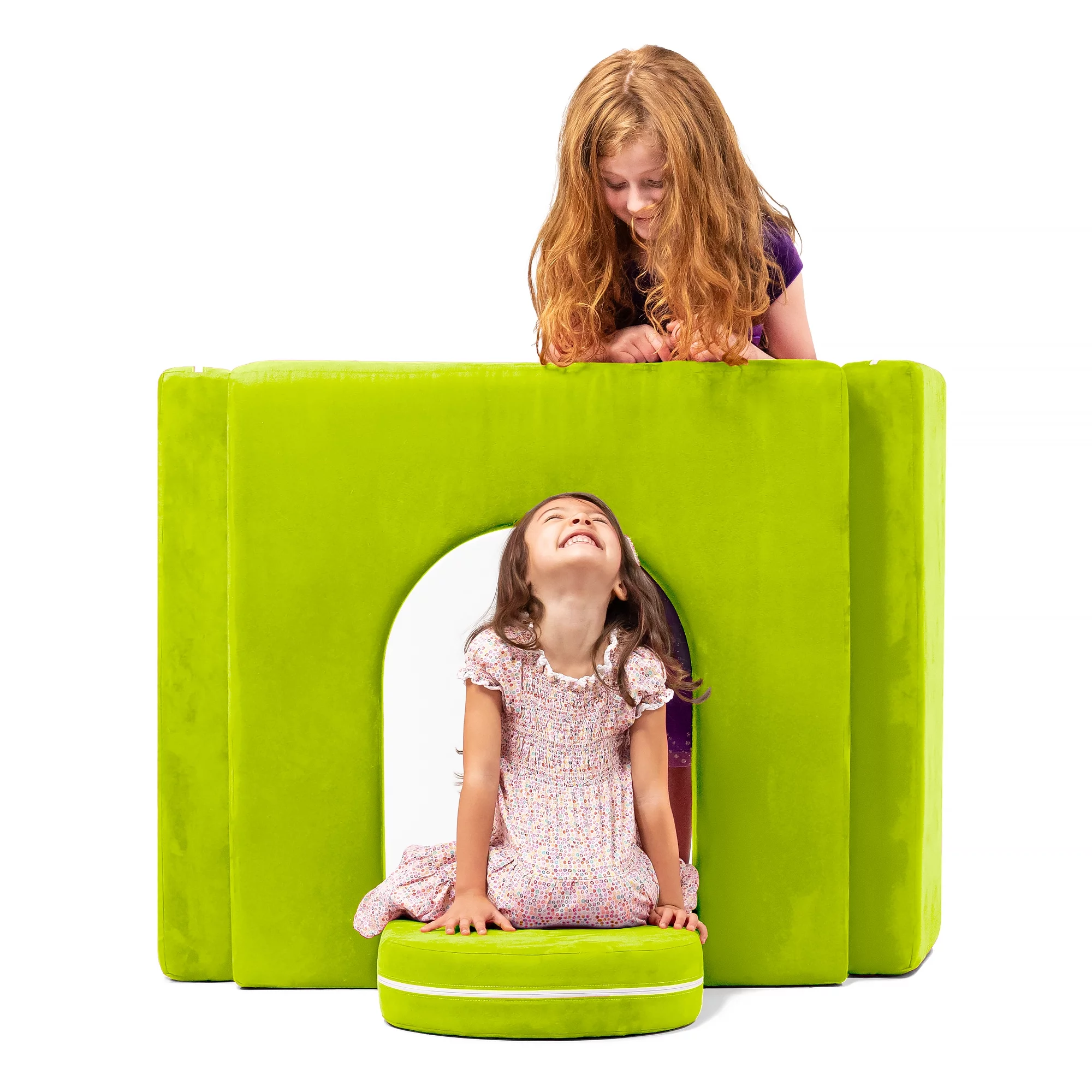 Jaxx Zipline Playscape Castle Gate - Playtime Furniture for Imaginative Kids, Lime