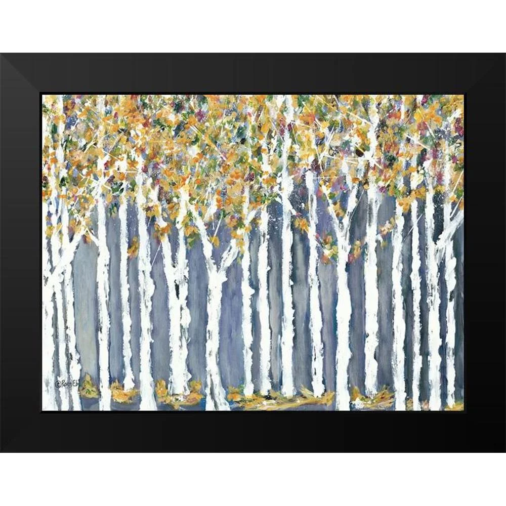 Ebert, Roey 14x12 Black Modern Framed Museum Art Print Titled - Birch Trees
