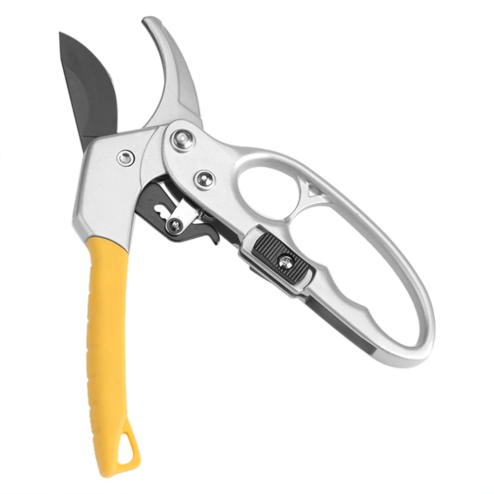Garden Bypass Pruning Shears - Secateurs Ratchet Hand Pruner Trimmer Tools Ratchet Secateurs with Ergonomic Designed Easily Handle for Garden Trees Plants Hedges and Flowers