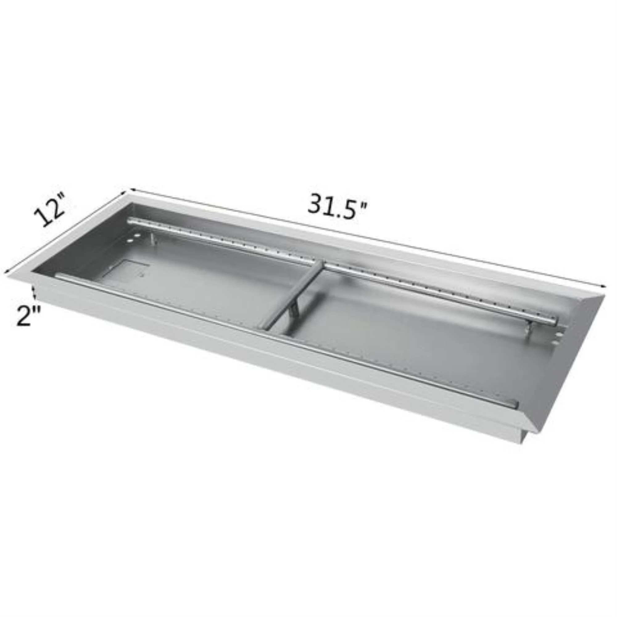 Drop-in Fire Pit Pan W/ Burner 31.5