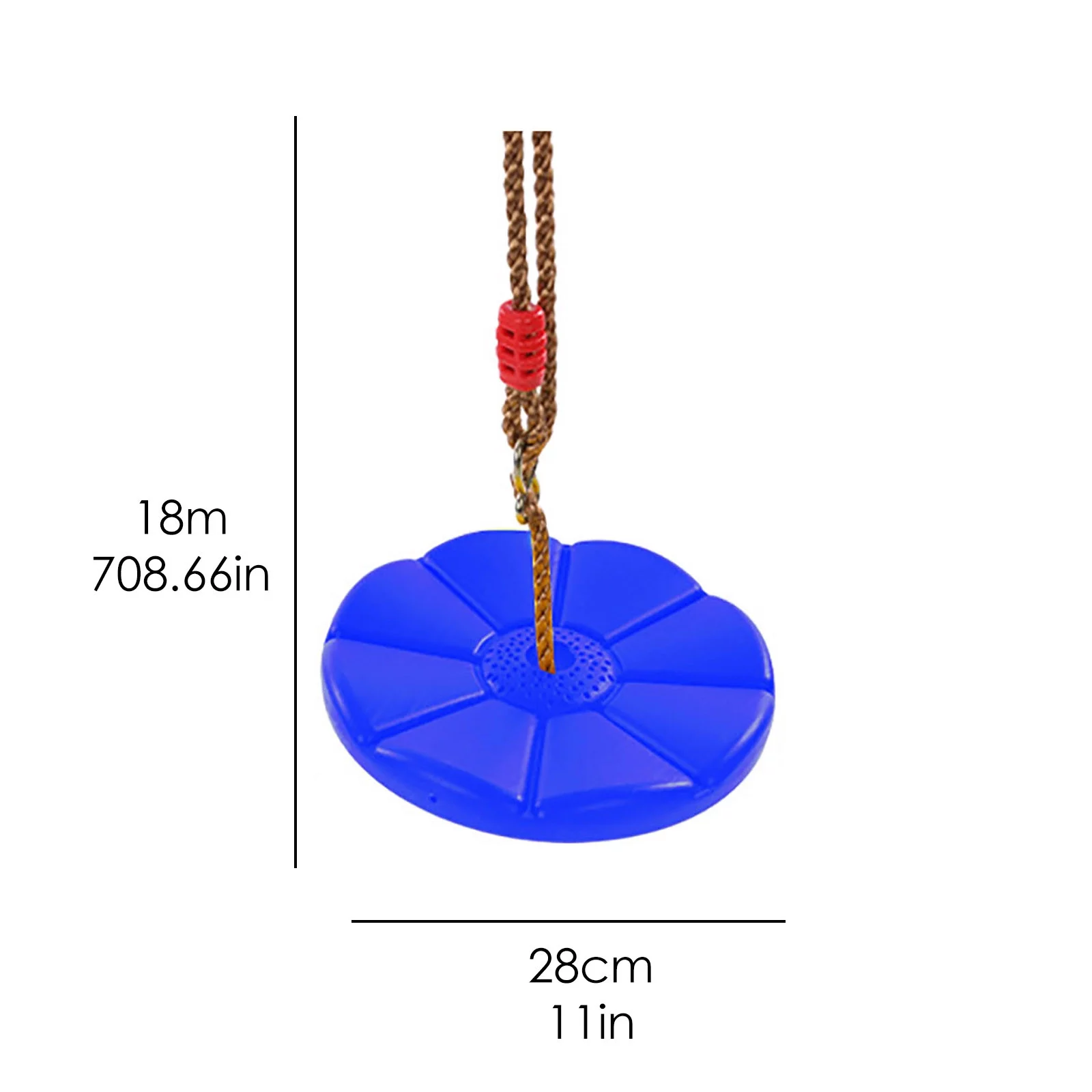 YALFJV Rechargeable Lamp Camping Children's Swing With Petals Seat Outdoor Sports Climbing Rope Disc Swing 11inch