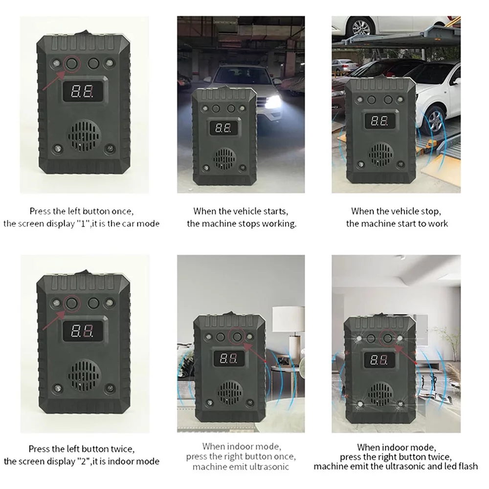 DFITO Car Vehicle Ultrasonic Mouse Repeller, Under Hood Animal Repeller, Mice Repellent(Batteries not included)