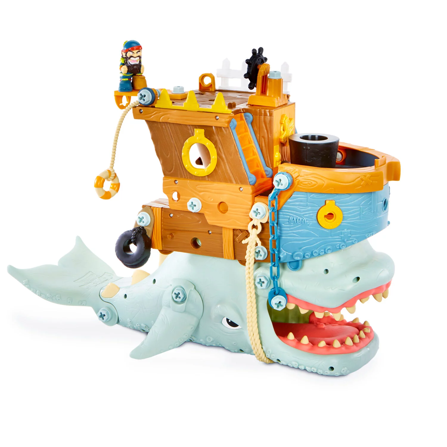 Kingdom Builders S.Wailin' Whaler Playset with 30 Piece & Exclusive Figure