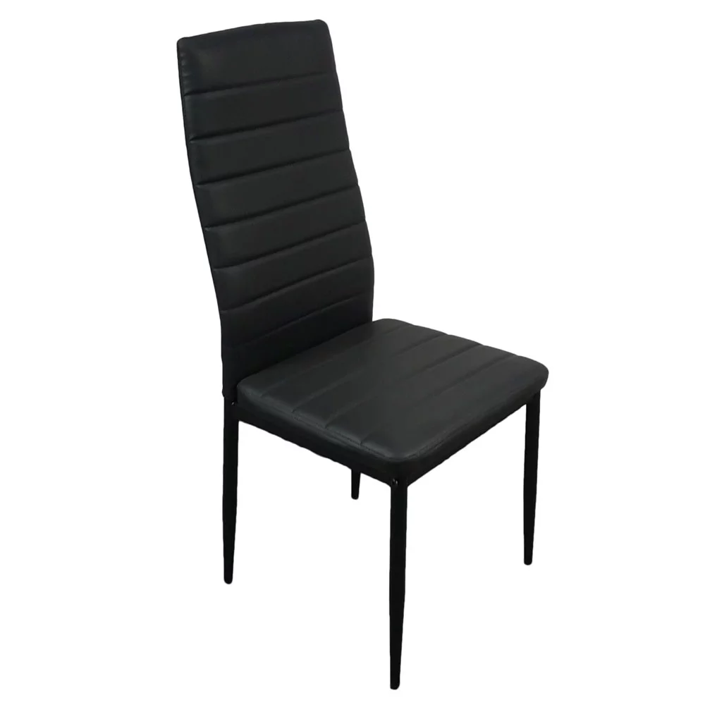 4pcs Dining Side Chairs Seat Elegant Design Home Furniture Black