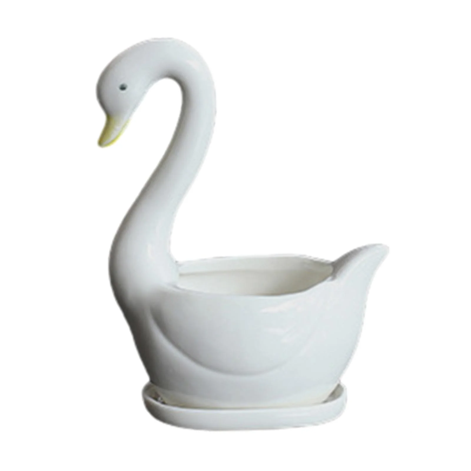 SunniMix Ceramic Flower Pot Cute Plant Container for Office Desktop Bonsai Decoration