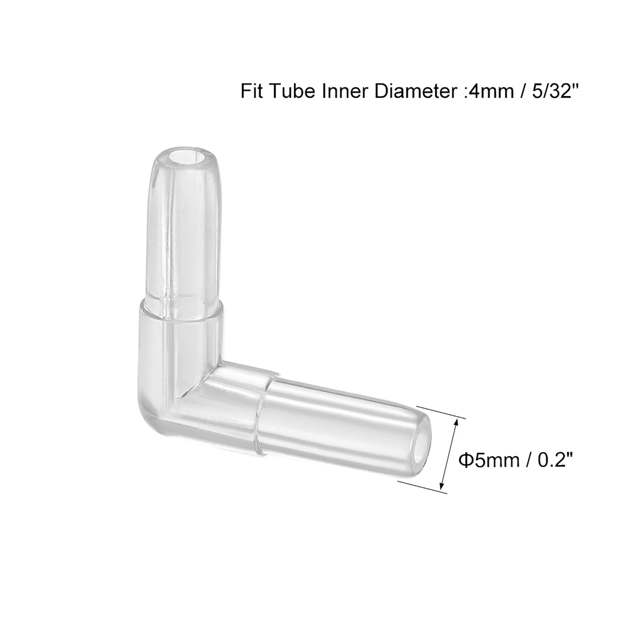 Aquarium Air Valve Connector,Plastic Inline Tubing,Elbow,Valves,for 4mm Fish Tank Pond Air Line 10pcs