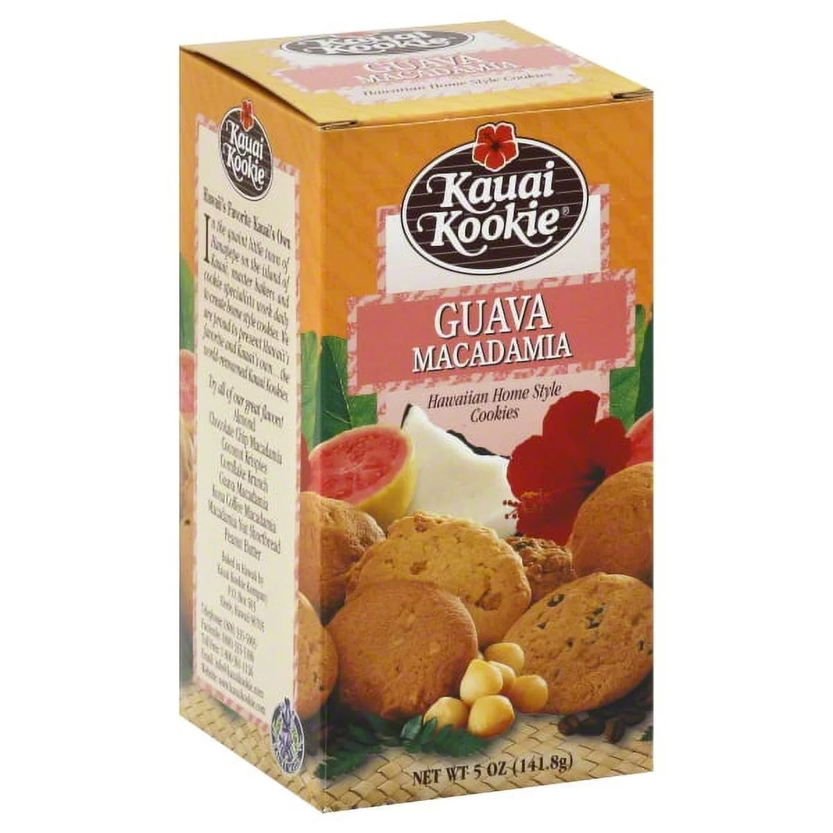 Kauai Kookie Guava Macadamia Hawaiian Style Cookies, 5 Oz.