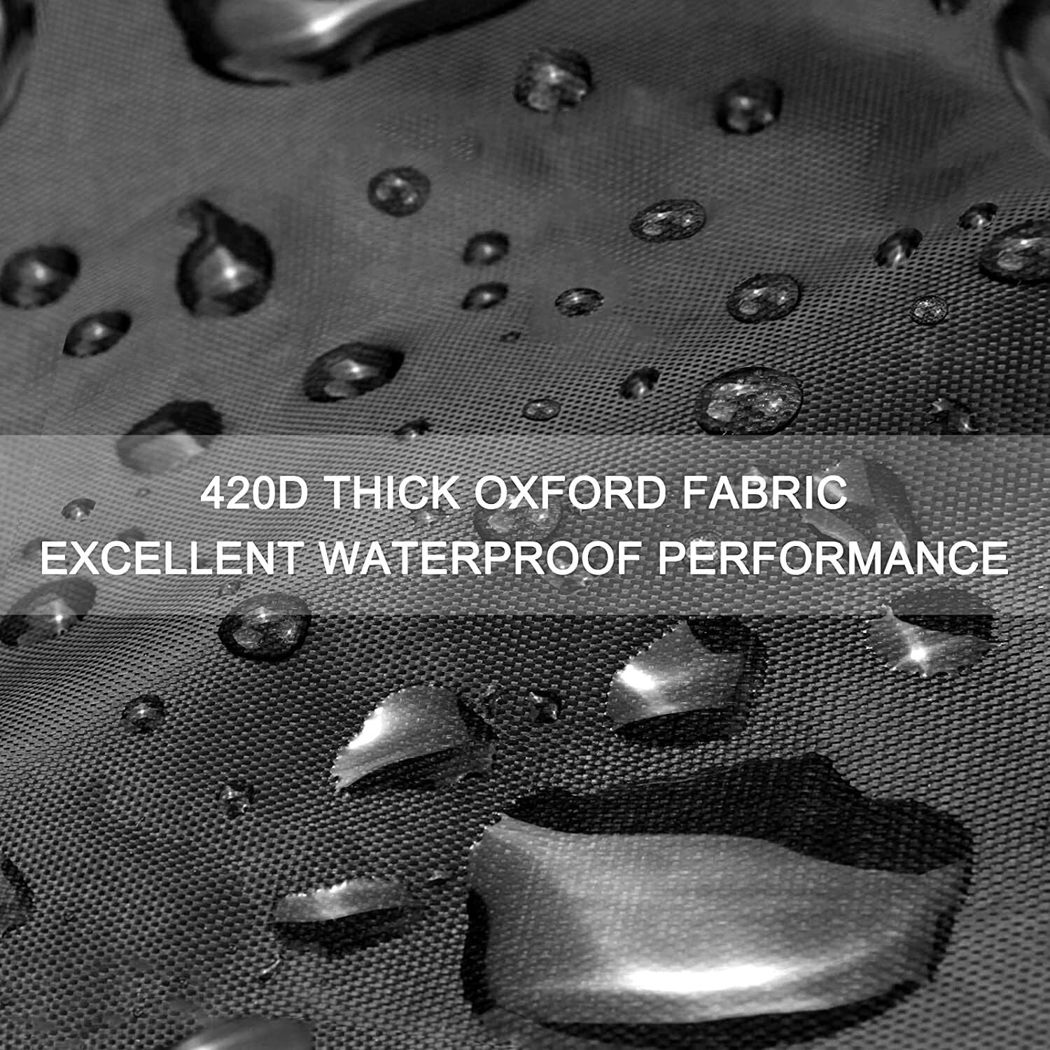 420D Lawn Riding Mower Cover, IC ICLOVER Waterproof Mower Cover Heavy Duty Mildew Resistant UV Protection Tractor Covers Drawstring Universal Fits Decks up to 54