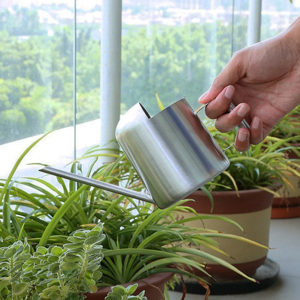 Home & Outdoor Use Decoration Outdoor Pot Steel Long Indoors Small Stainless Solid Can Watering Spout Patio & Garden