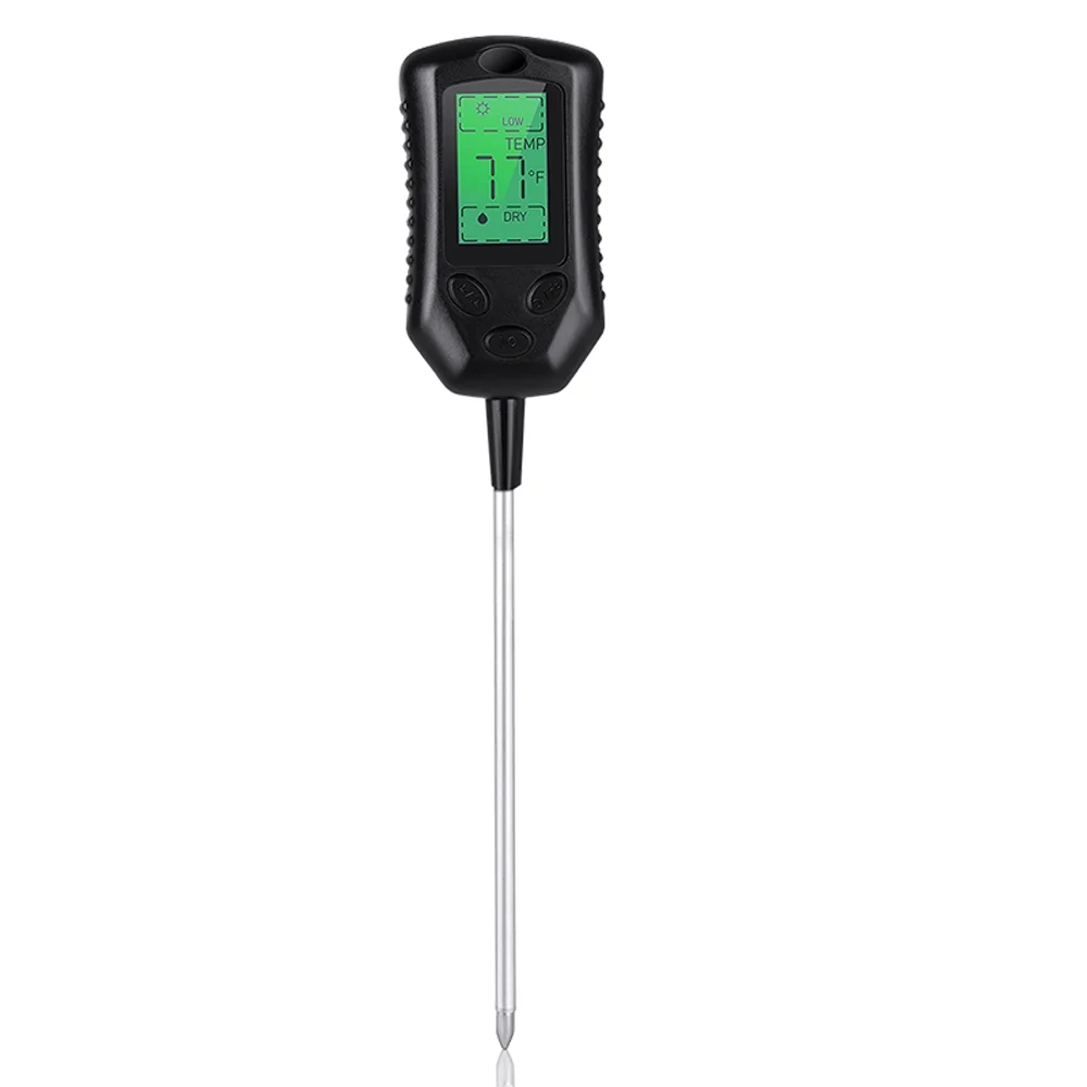 Tomshoo GreenThumb Multifunctional Soil PH Tester Soil Moisture/PH/Temperature Sunlight Intensity Testers, Garden Planting Soil Detector