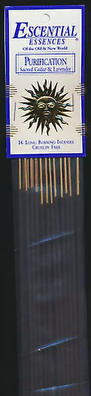 Purification (Sacred Cedar & Lavender), Escential Essences Incense, 16 Sticks