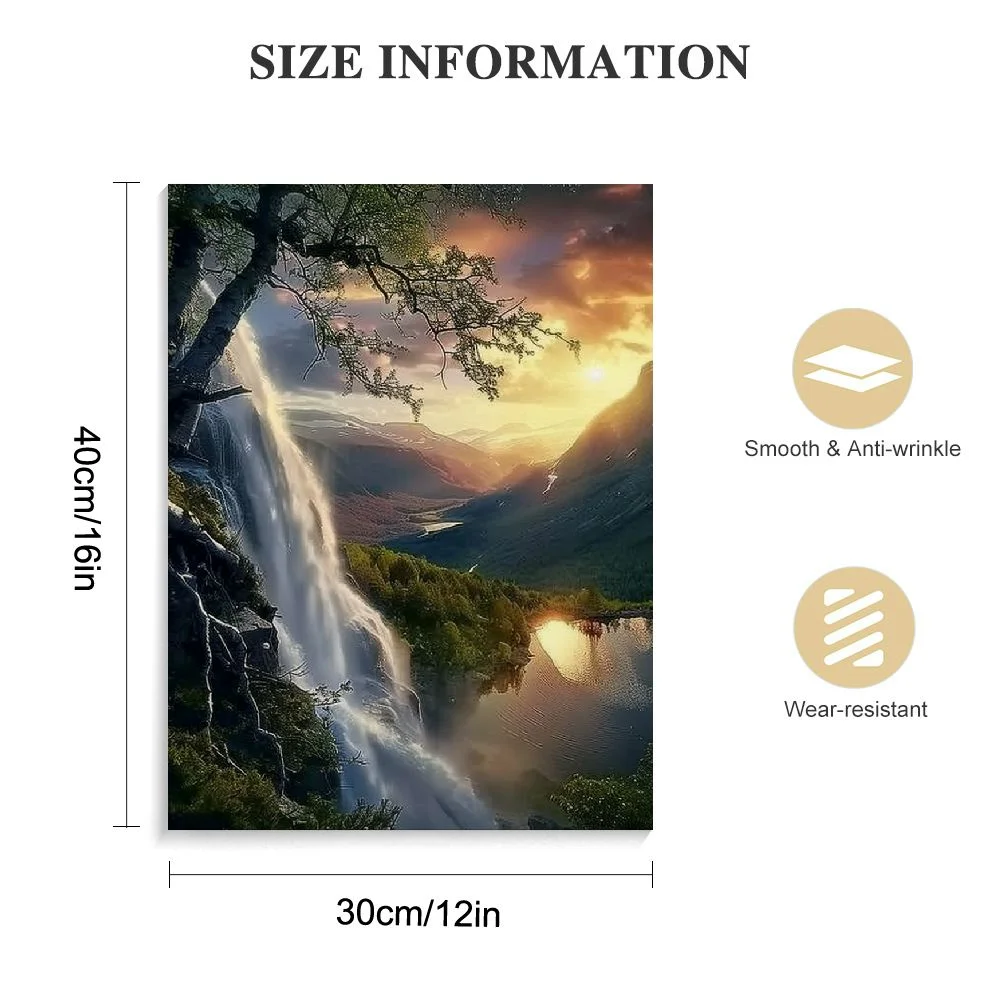EastSmooth Landscape Canvas Wall Art Nature Picture Artwork Waterfall Scenic Painting Framed for Bathroom Home Wall Decor