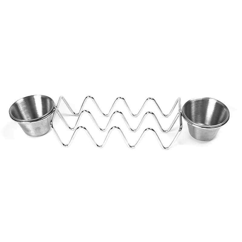 304 Stainless Steel Burrito Holder, Taco Holder With Sauce Cup, Taco Holder, Taco Holder (Single Sauce Cup)