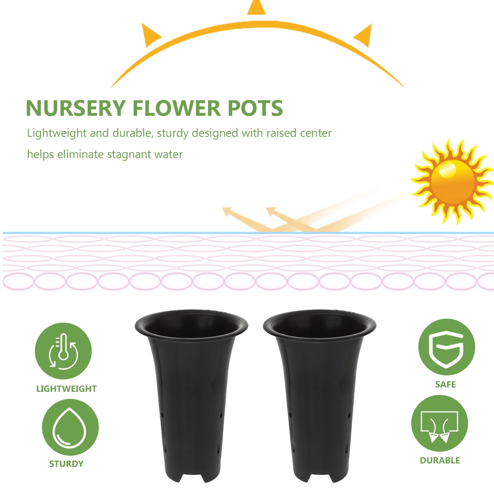 6pcs Orchid Pot Plastic Tall Flowerpot Side Holes Flowerpot Planter for Home