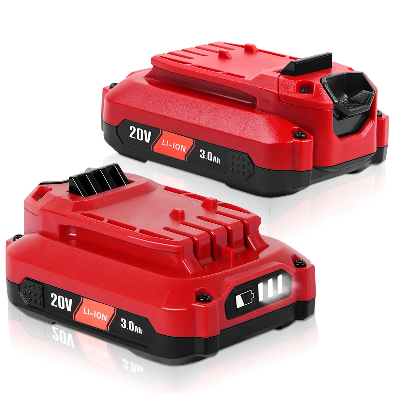 2Pack DSANKE 3000mAh 20V Battery for Craftsman V20 Lithium Ion Battery CMCB206 CMCB204 CMCB204-2 CMCB202 CMCB202-2 CMCB201 CMCB209 Craftsman V20 Battery Craftsman 20V Battery