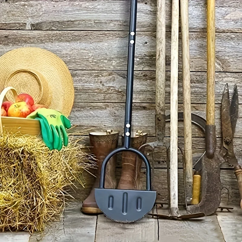 1pc gardening tool manual edger shovel with handle half-moon lawn edger sawtooth hand lawn edger tool