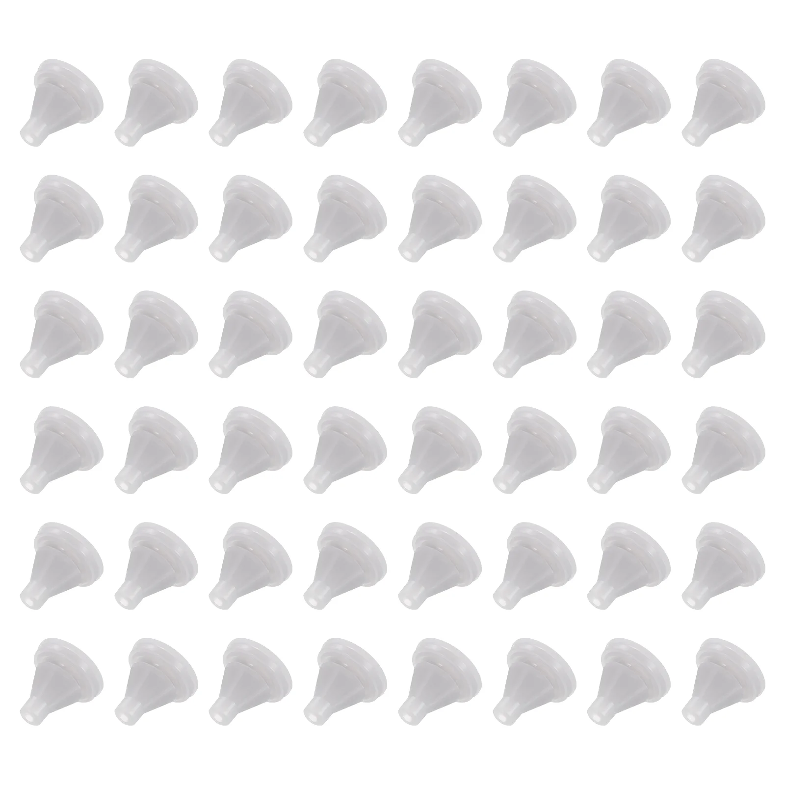 60pcs Shower Head Replacement Nozzles, Silicone Nozzle Sprinkler Spout Round Nib Fit 4mm Hole, Light Grey