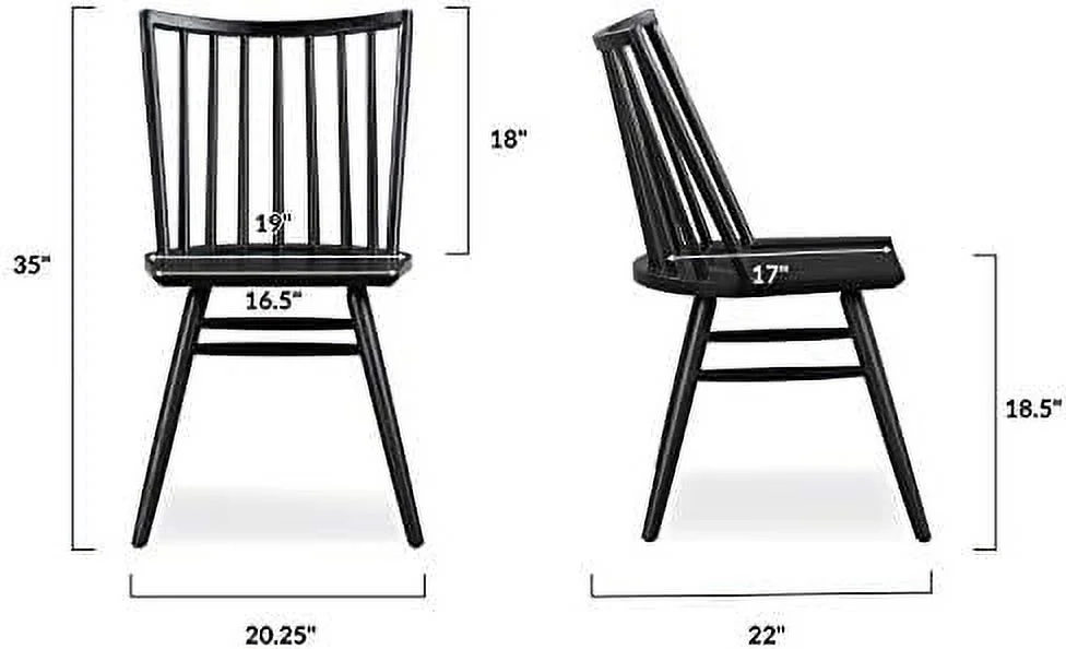 xrboomlife POLY & BARK Talia Dining Chair  Ash Wood  Black