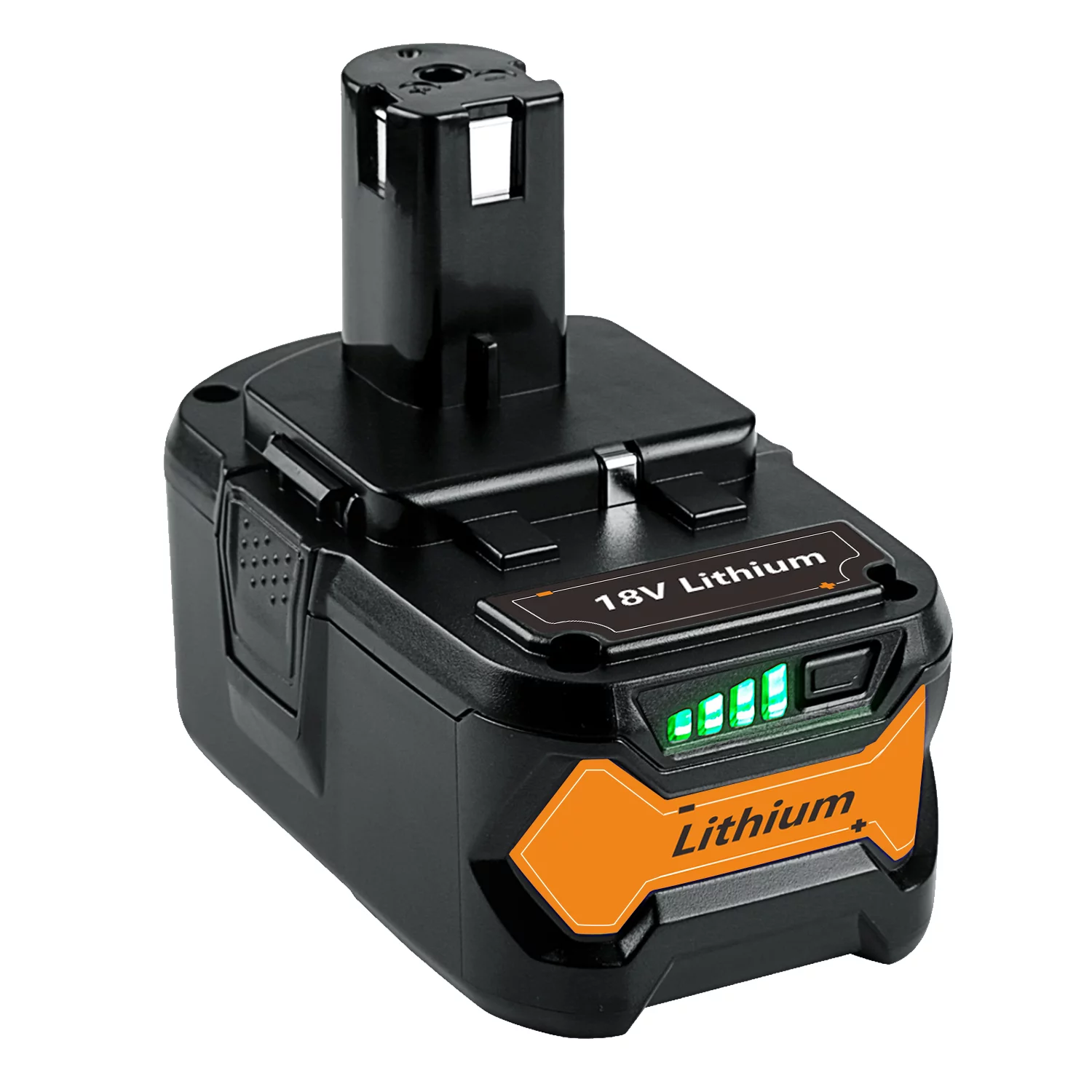 Mingsci For 18V 6500mAh Li-ion Black Replace for Ryobi Battery P108 P197 P190