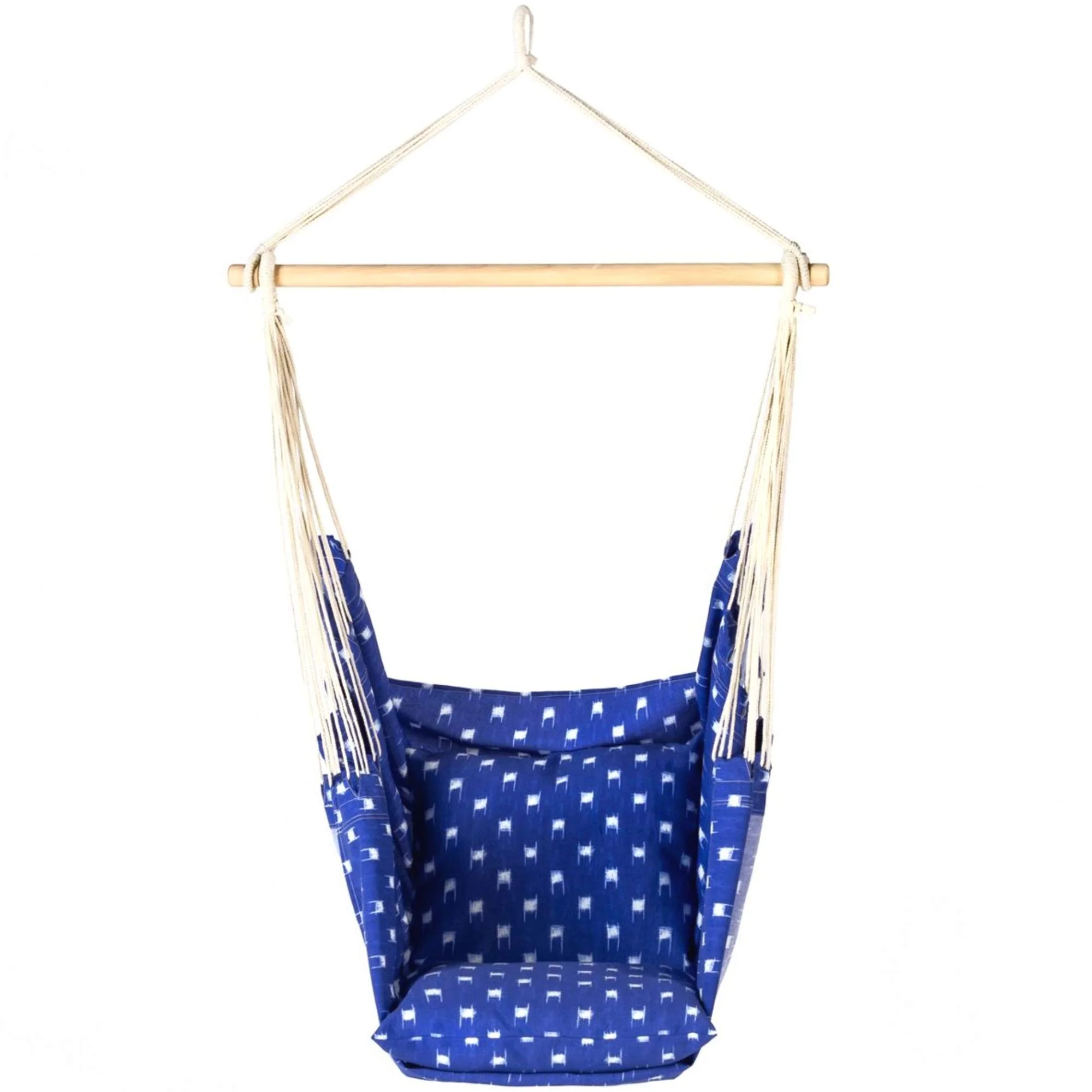 Castaway Living Deluxe Pillowtop Single Swing With Quick Dry Fabric - Blue Dobby Weave