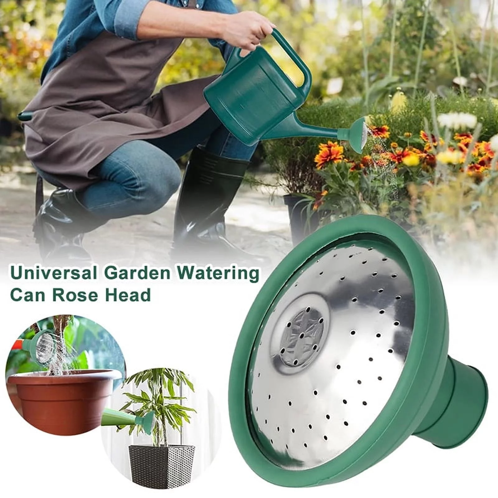 Universal Garden Watering Can Rose Head Water Sprinkler Sprayer Garden Watering Can Head Nozzle Replacement Watering Tool