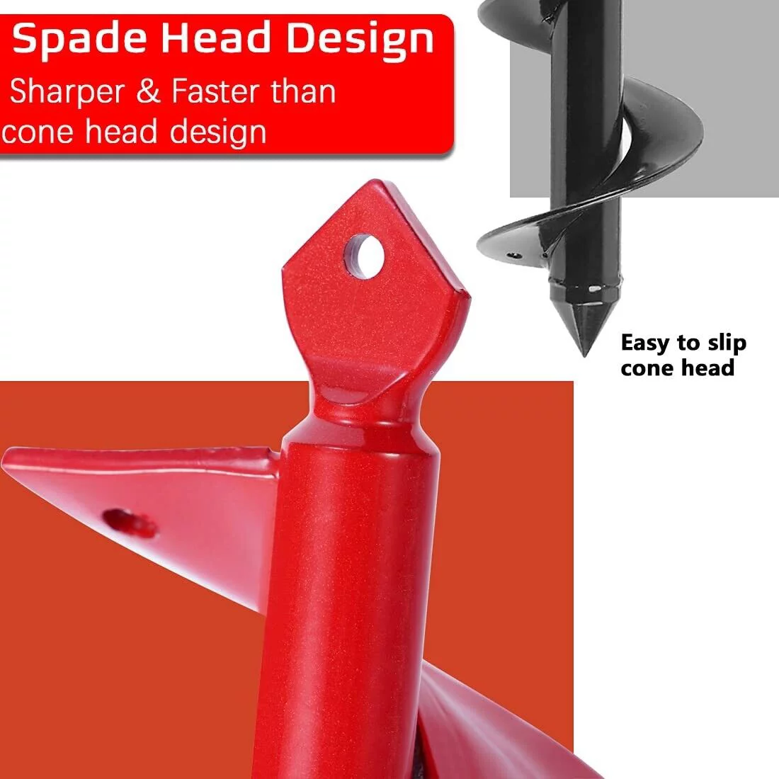 3pcs Auger Spiral Hole Drill Bit For Garden Yard Planting Spiral Drill Bit Set