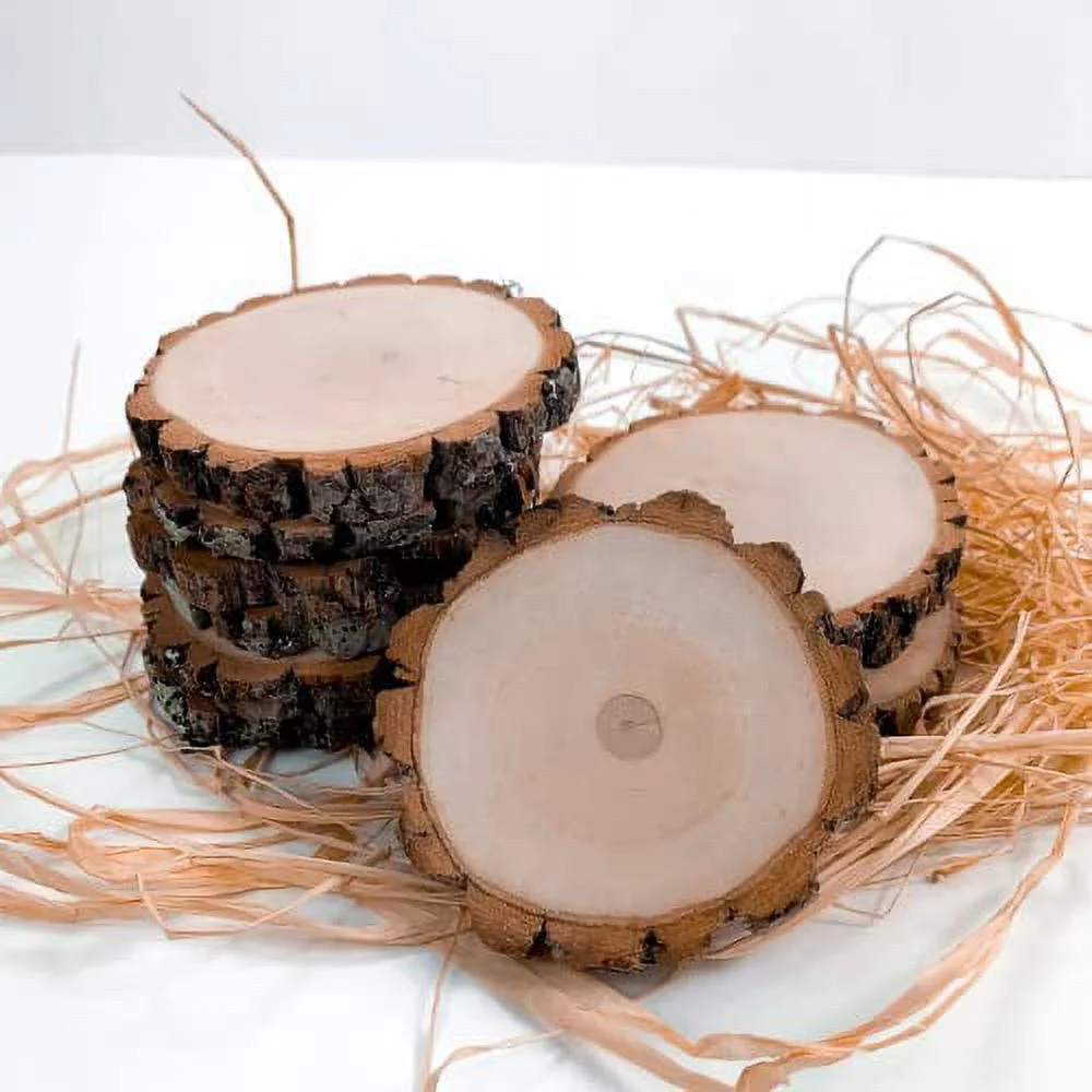 Scorch Marker Wood Slices 10 Pack, Sourwood Rounds Perfect for Crafting, Ornaments, Weddings and Decor