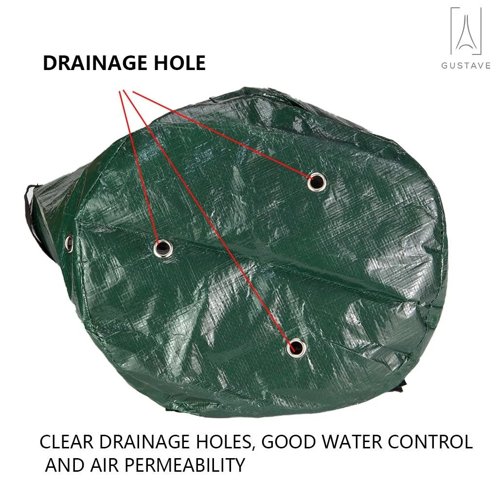 Gustave 4 Pack Grow Bags Fabric Pots Root Pouch with Handles Flower Vegetable Planting Container Breathable 10 Gallon PE Planter Bags