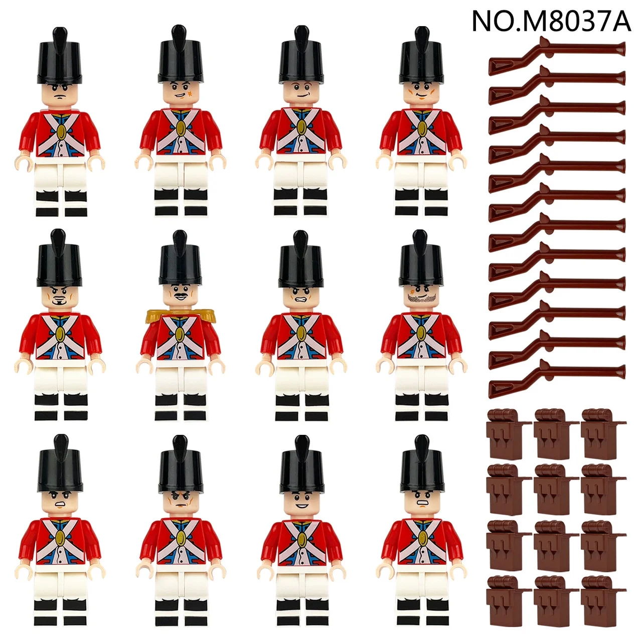 British Red Coats Custom Army Lot 12pcs