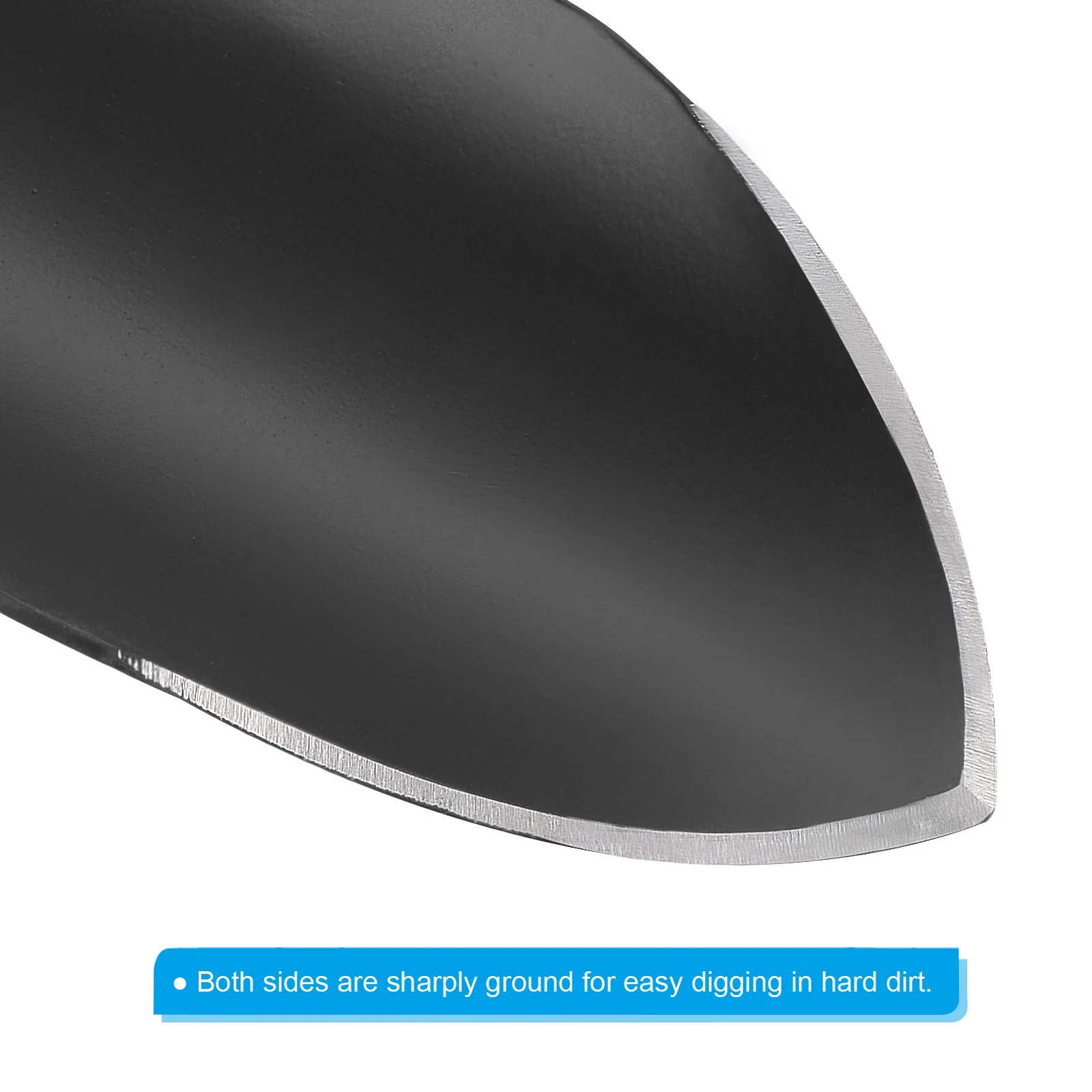 Uxcell 12 Inch Garden Shovel Steel Gardening Hand Trowel Bend Proof Hand Shovel with Rubber Handle