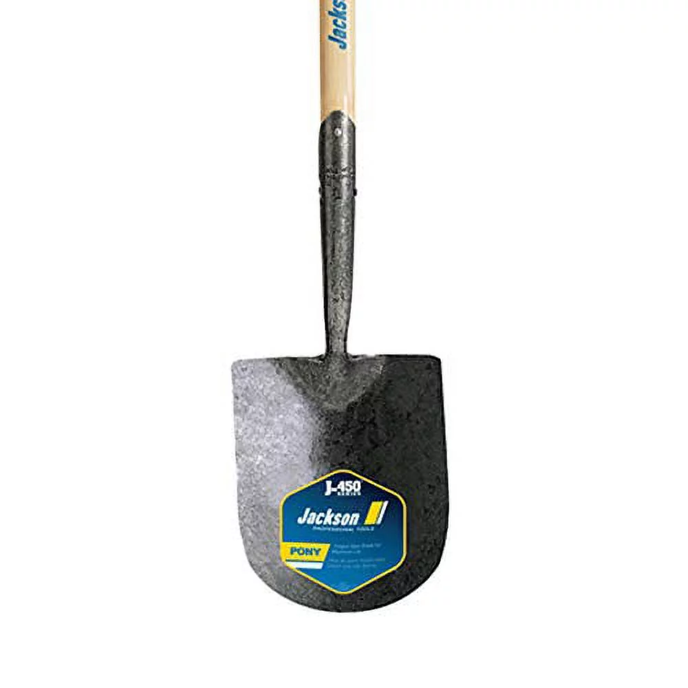 1272800 J-450  Round Point 9 In. Caprock Irrigation Shovel With 47 In. Hardwood Handle, Multi
