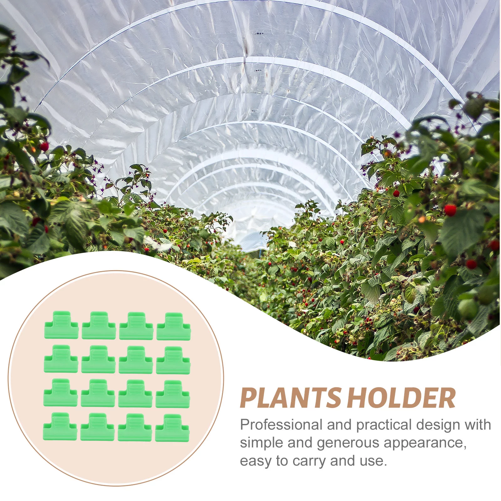 40 Pcs Shading Net Rod Clip Film Buckle Clamps Fixing for Greenhouse Pp