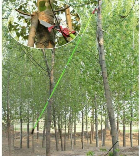 8m/ 26 Foot Length Tree Pole Pruner Tree Saw Loppers Hand Pole Saw Yard Garden Pruning Cutter