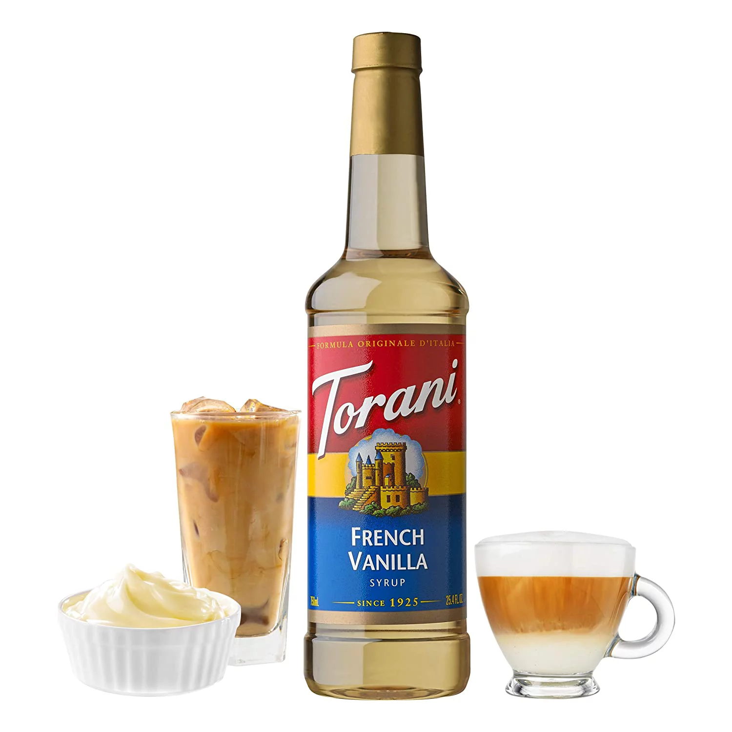 Torani Syrup, French Vanilla, 25.4 Fl Oz, Pack of 4