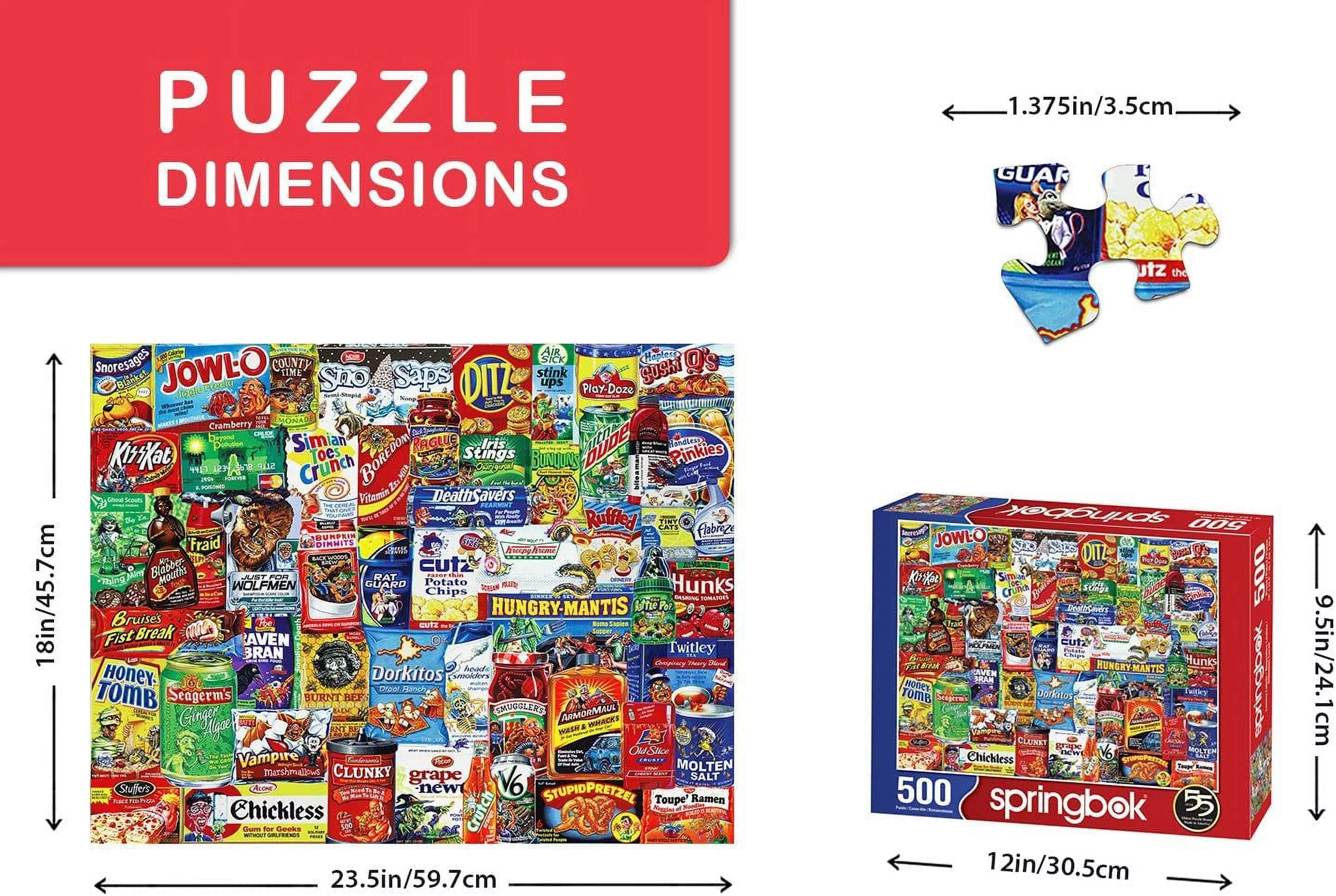 Springbok Puzzles Looney Labels 500 Pieces Jigsaw Puzzle